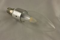 E14 Candle Light 3w Silver Range Cool White Clear Glass